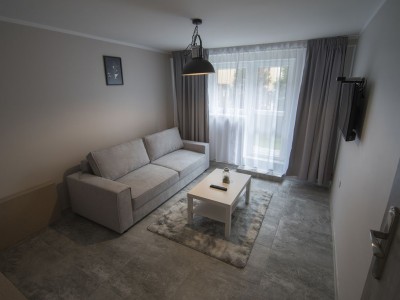Rzut pokoju z widokiem na balkon